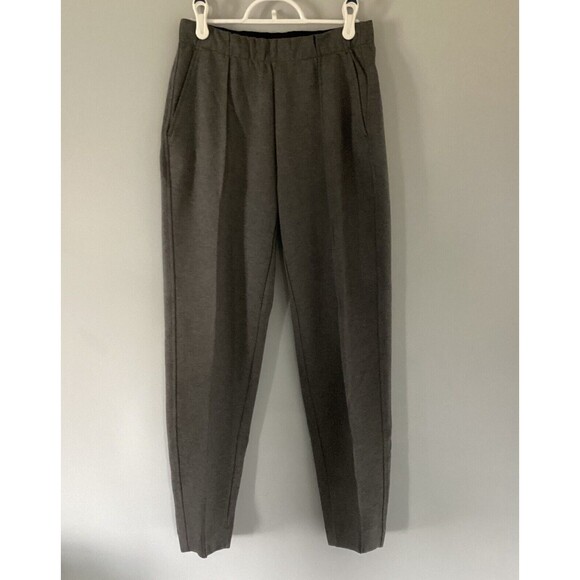 Everlane The Dream Pant Pull On Front Seam Gray Heathered Charcoal Size XS NWT - Picture 7 of 12